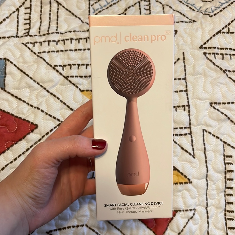 PMD Clean Pro Rose Quartz with heat therapy massager